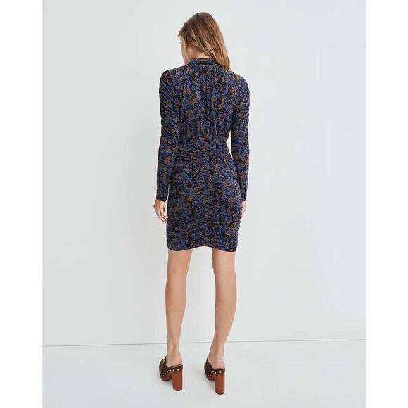 NWT Veronica Beard Gretna Dress Sapphire Multi Print Size L - Picture 2 of 12